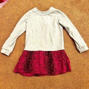 VINCE Girls Sweatshirt Dress Sparkle Animal Print Size 3